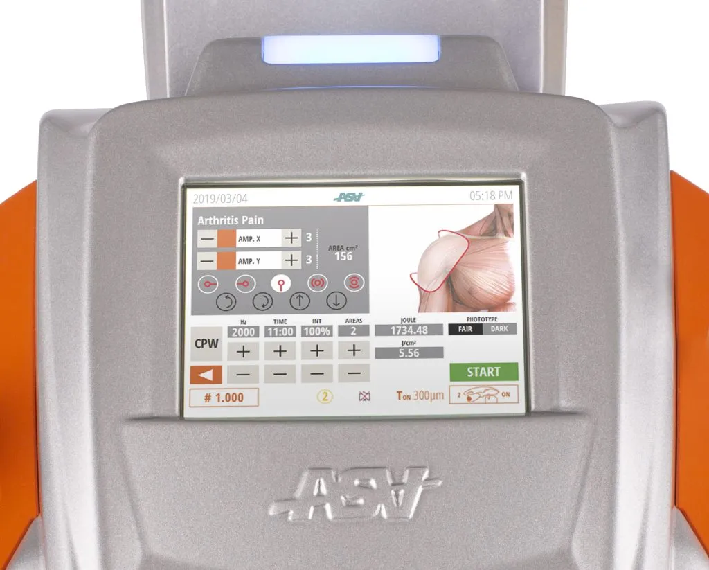 MLS laser therapy device control panel