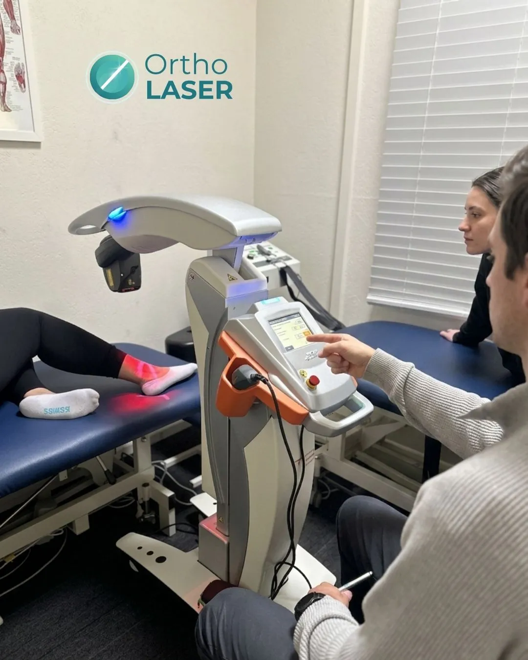 OrthoLaser therapy session for ankle pain
